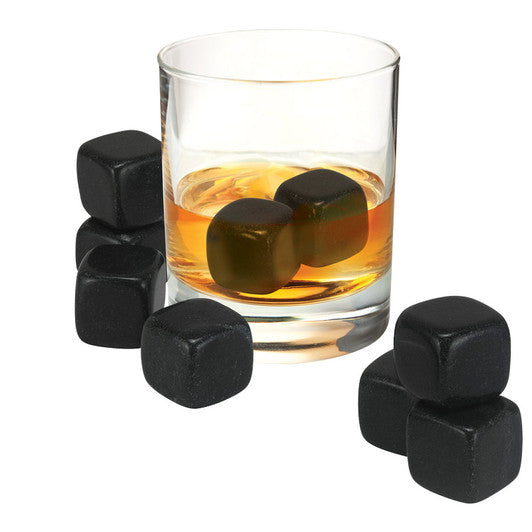 Avanti Whisky Rocks Set 9 Piece Set with Velvet Pouch and Box - Black Granite - Hospitality Connect