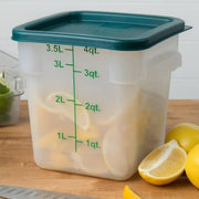 KH CLASSIK CHEF FOOD GRADE SQUARE STORAGE 3.8lt PP TRANSLUCENT -5 TO 80C° - Hospitality Connect
