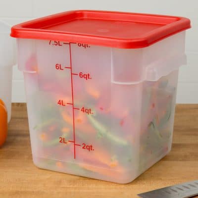 KH CLASSIK CHEF FOOD GRADE SQUARE STORAGE 7.6lt PP TRANSLUCENT -5 TO 80C° - Hospitality Connect