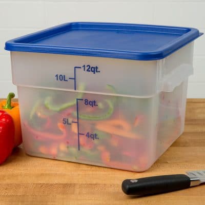 KH CLASSIK CHEF FOOD GRADE SQUARE STORAGE 11.4lt PP TRANSLUCENT -5 TO 80C° - Hospitality Connect