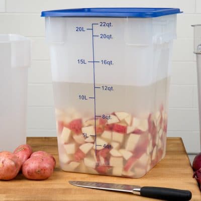 KH CLASSIK CHEF FOOD GRADE SQUARE STORAGE 22.0lt PP TRANSLUCENT -5 TO 80C° - Hospitality Connect