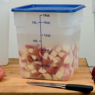 KH CLASSIK CHEF FOOD GRADE SQUARE STORAGE 17.2lt PP TRANSLUCENT -5 TO 80C° - Hospitality Connect