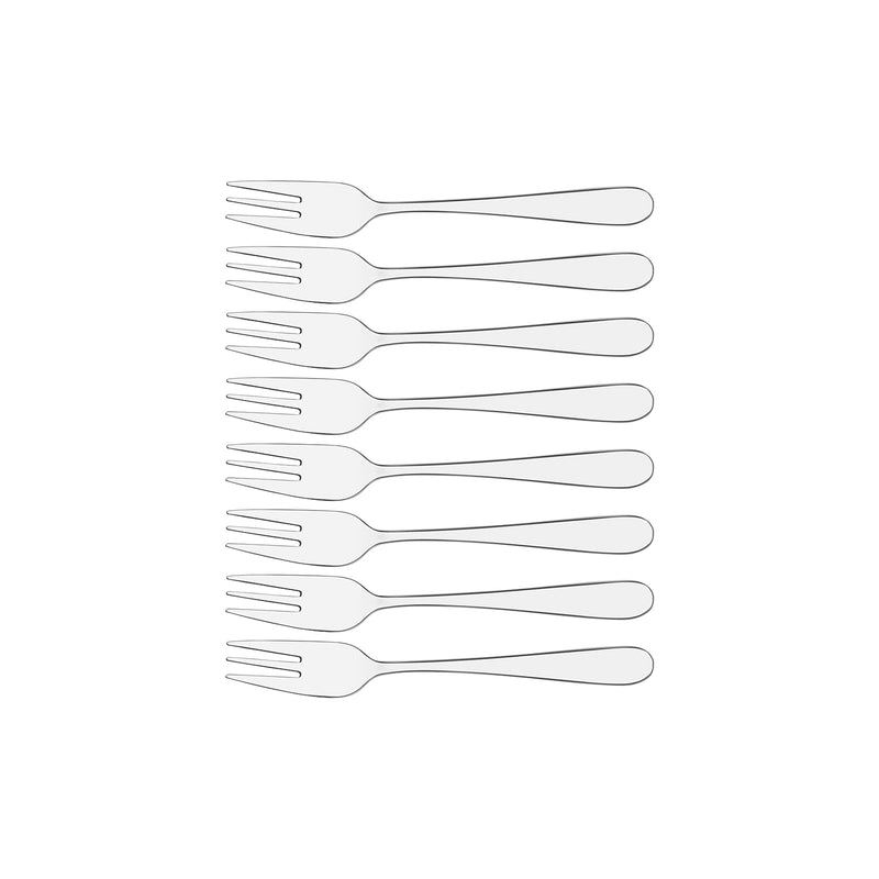 TABLEKRAFT LUXOR CAKE FORK SET 8pc 18/0 148mm