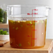 CAMBRO Food Storage Container Round 17.2L Clear Box of 6 - Hospitality Connect