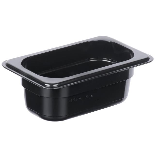 KH 1/9 X 100mm GN FOOD PAN BLACK PC