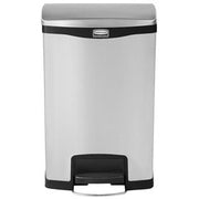 Rubbermaid Impressions Stainless-Steel Front Step-On Container 30lt