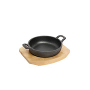 KH KHAST ROUND GRATIN WITH WOOD TRAY 120MM