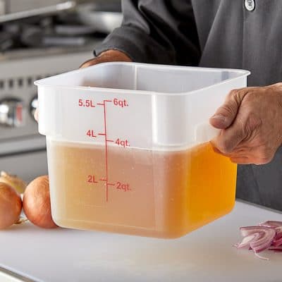 KH CLASSIK CHEF FOOD GRADE SQUARE STORAGE 5.7lt PP TRANSLUCENT -5 TO 80C° - Hospitality Connect