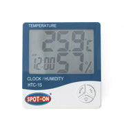 KH SPOT ON DIGITAL THERMOMETER HUMIDITY AND CLOCK