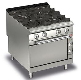 BARON 4 Burner Gas Cook Top With Electric Oven - Hospitality Connect