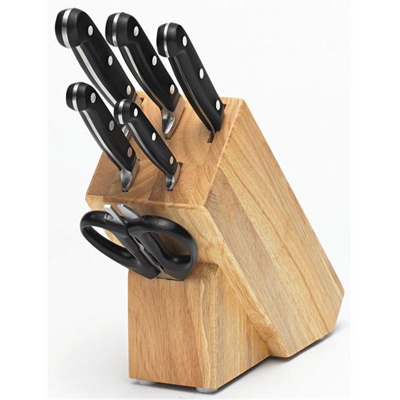 MUNDIAL 7 Piece Cutlery Block Set - Hospitality Connect