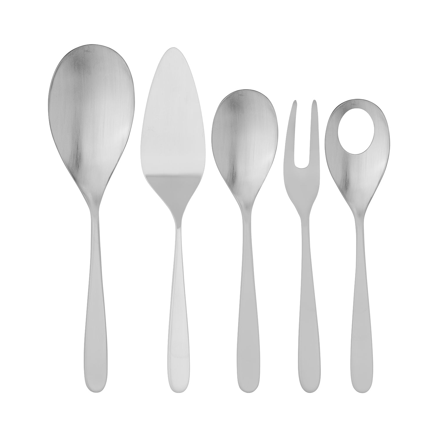 TABLEKRAFT ALASKA SATIN SERVING SPOON W/HOLE 18/10 220x50mm - Hospitality Connect