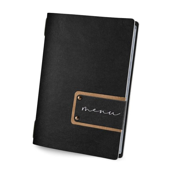 Menu Ecomoda Black A5 - Menu label - E3GO4XE - Hospitality Connect