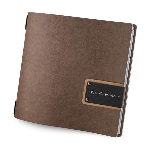 Menu Ecomoda Brown Square - Menu label - E3QU4ZE - Hospitality Connect