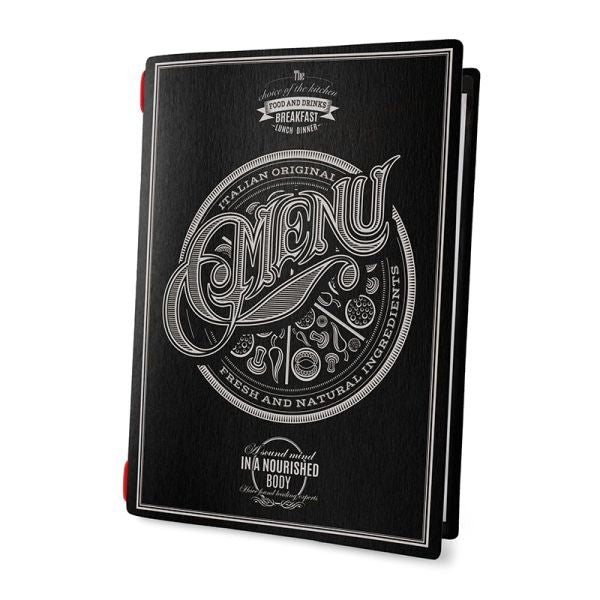 Menu Custom Eco Black Tattoo A4 - COA437M - Hospitality Connect