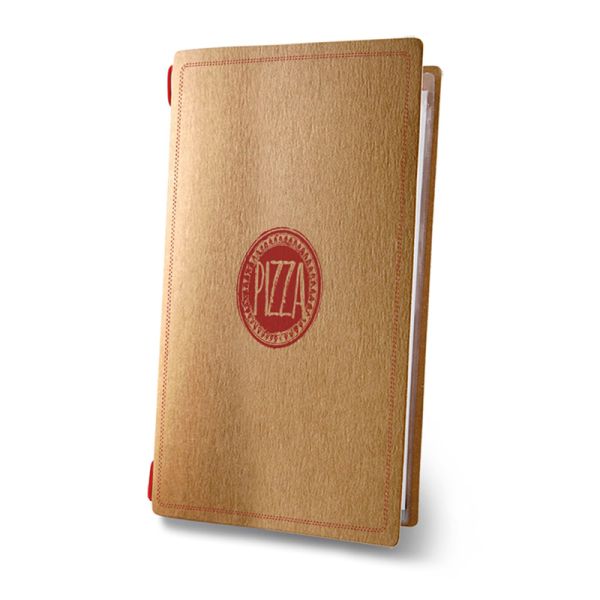 Menu Custom Eco Natural Rosso Pizza A4 - COA43P2M - Hospitality Connect