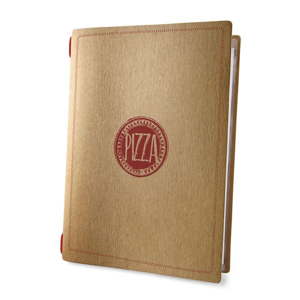 Menu Custom Eco Natural Rosso Pizza A5 - COGO3P2M - Hospitality Connect