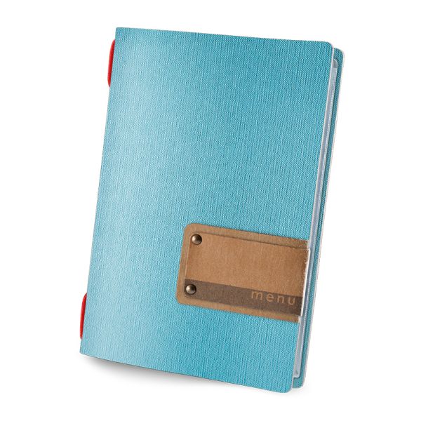 Menu Jute Ice Blue A5 - Menu label - MMGO4CE - Hospitality Connect