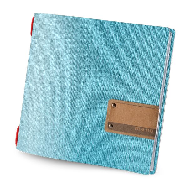 Menu Jute Ice Blue Square - Menu label - MMQU4CE - Hospitality Connect