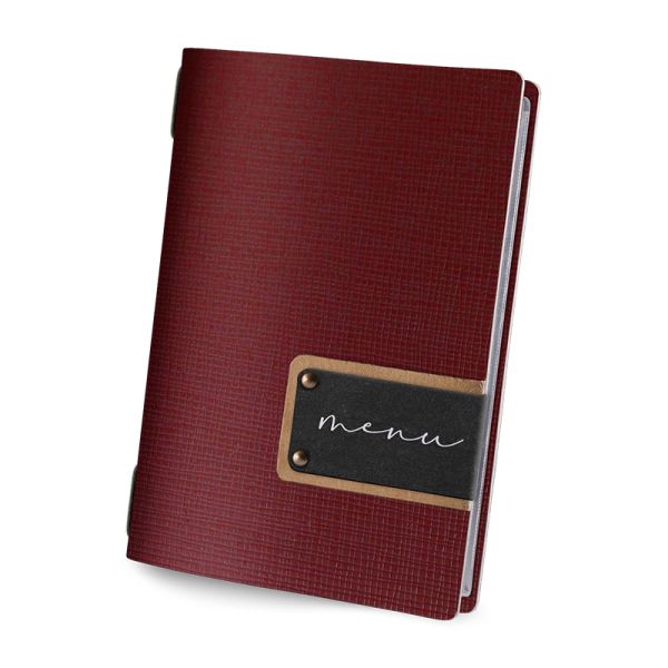 Menu Chef Burgundy A5 - Menu label - F3GO4OE - Hospitality Connect