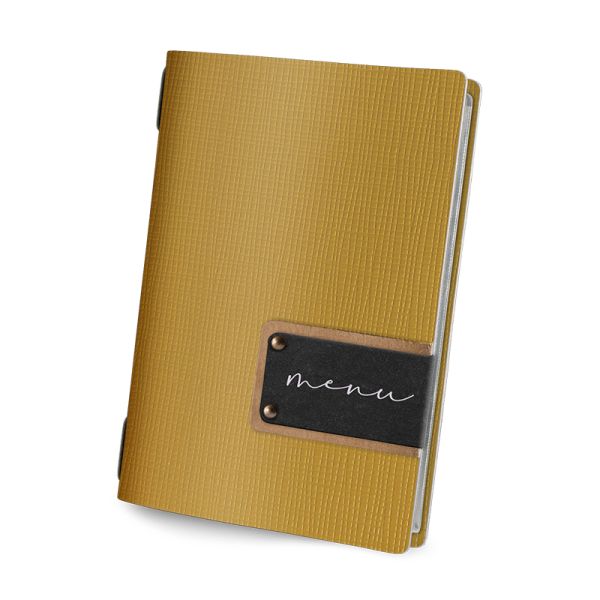 Menu Chef Ocher A5 - Menu label - F3GO4SE - Hospitality Connect