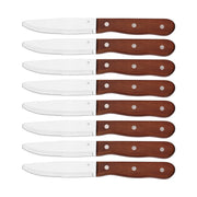 Steak Knive Jumbo Round Tip Pakkawood Set 8pc - Hospitality Connect