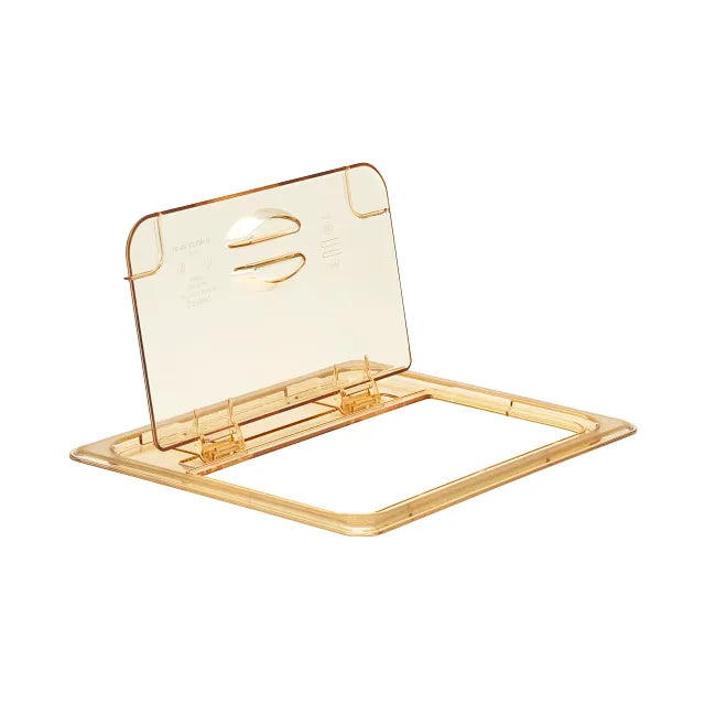 CAMBRO GN 1/3 High Temp Flip Lid Notched - Amber Box of 6 30HPLN150 - Hospitality Connect