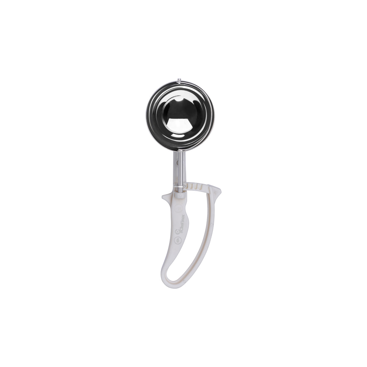CHEF INOX EZY GRIP "No.6" PORTIONER/ICE CREAM w/WHITE HDL - Hospitality Connect