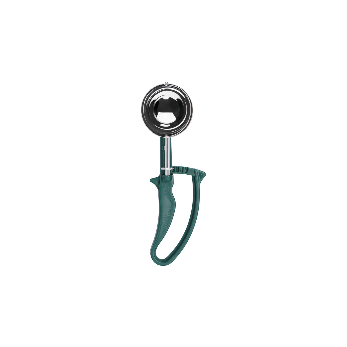 CHEF INOX EZY GRIP "No.12" PORTIONER/ICE CREAM w/GREEN HDL - Hospitality Connect