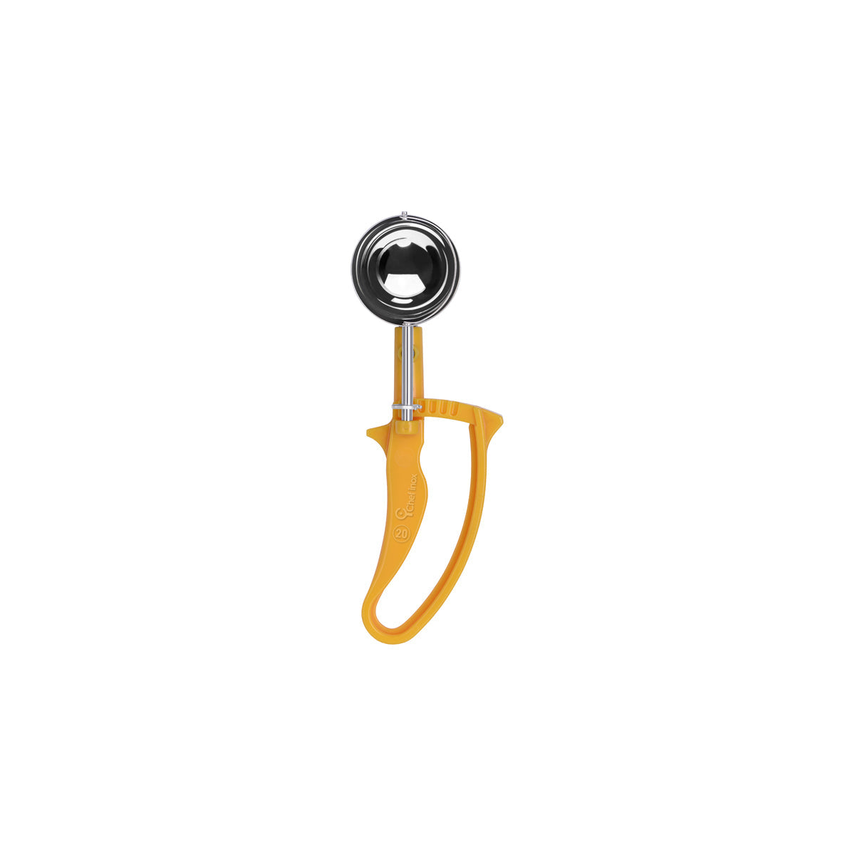 CHEF INOX EZY GRIP "No.20" PORTIONER/ICE CREAM w/YELLOW HDL - Hospitality Connect