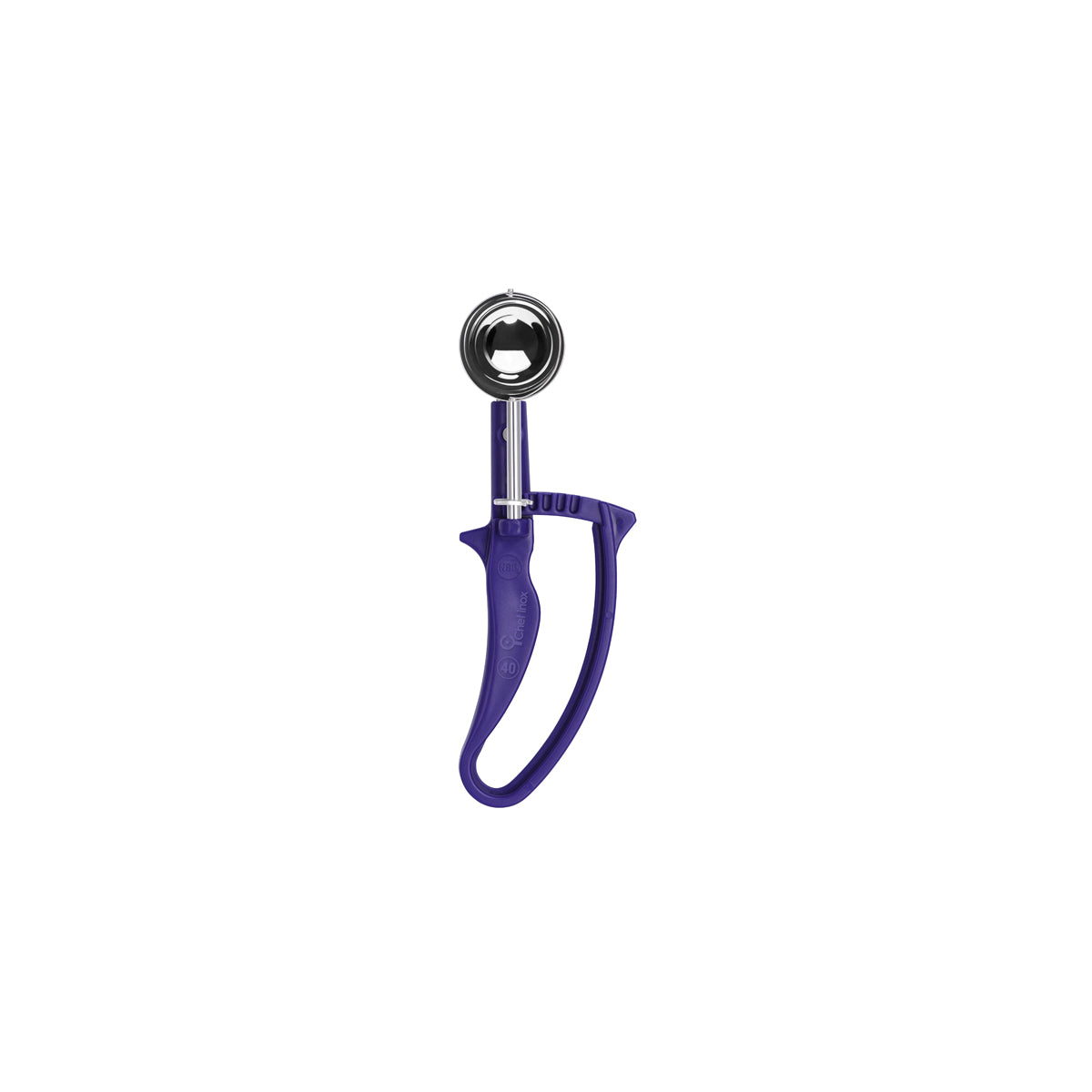 CHEF INOX EZY GRIP "No.40" PORTIONER/ICE CREAM w/PURPLE HDL - Hospitality Connect