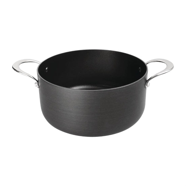 Vogue Non Stick Casserole Pan Anodised Aluminium - 240mm 9 1/2" - Hospitality Connect