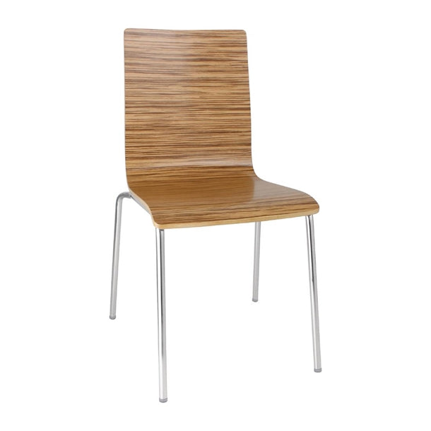 Bolero Square Back SideChair Zebrano (Pack 4) - Hospitality Connect