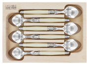 Andre Verdier  Laguiole DEBUTANT OMNICOLOUR  Ivory Dinner Spoon 6 Piece Set 23553
