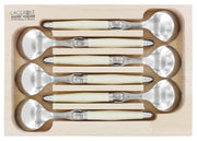 Andre Verdier Laguiole DEBUTANT OMNICOLOUR  Ivory Round Soup Soon 6 Piece Set 23554