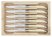 Andre Verdier Laguiole DEBUTANT OMNICOLOUR  Ivory Dessert Knife Set 6 Piece 23555