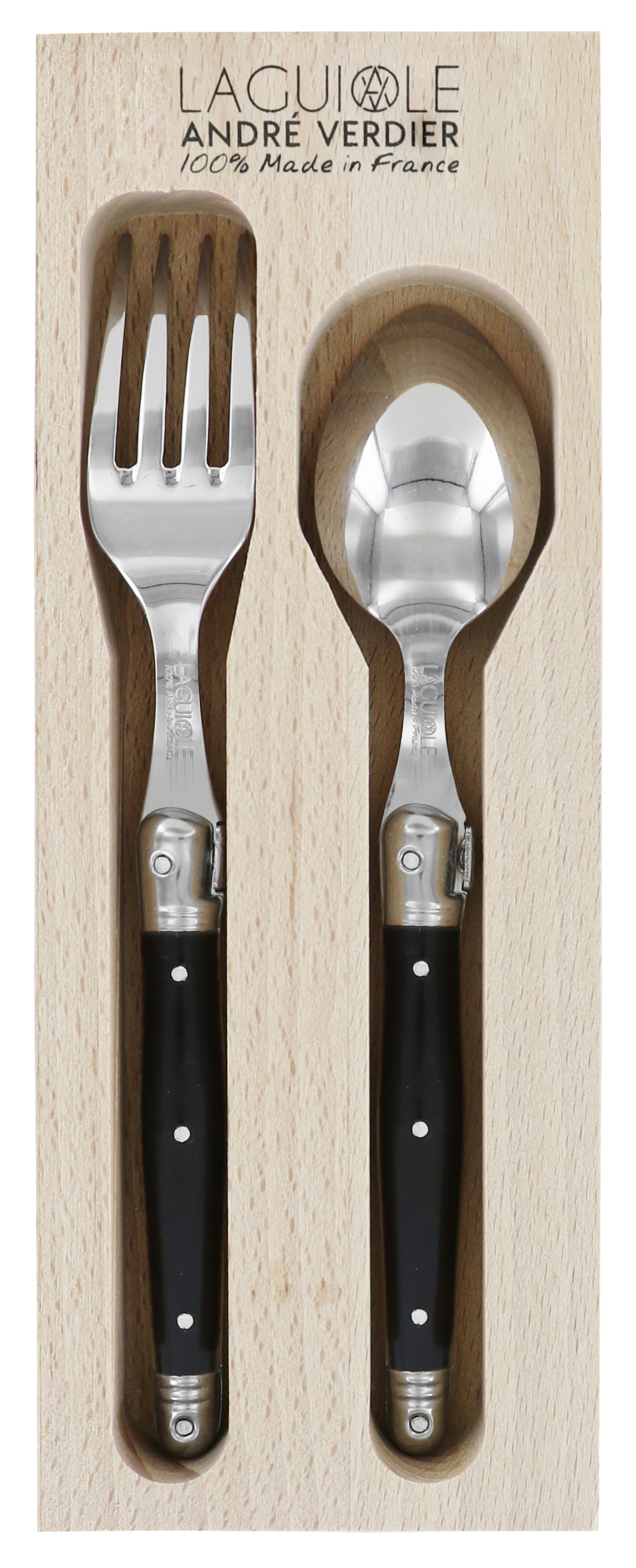 Andre VerdierLaguiole DEBUTANT OMNICOLOUR Black  Kids Set 2 Piece 23573