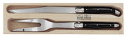 Andre Verdier Laguiole DEBUTANT OMNICOLOUR Black Carving Set 2 Piece 23576 - Hospitality Connect