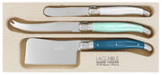 Andre Verdier Laguiole DEBUTANT OMNICOLOUR Mixed (ST TROPEZ SERIES) Cheese Knife Set 3 Piece 23612 - Hospitality Connect