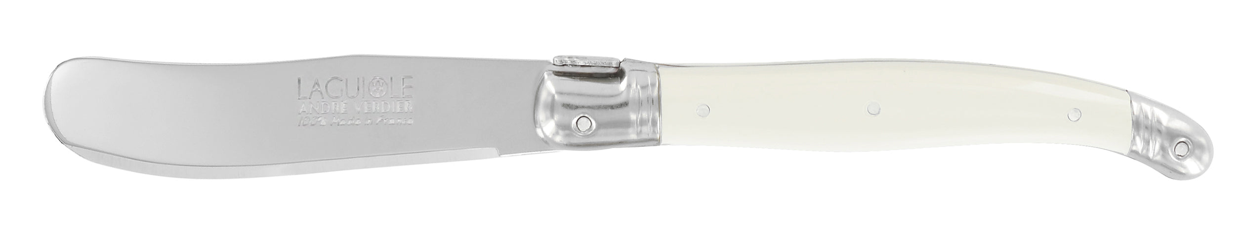 Andre Verdier Laguiole DEBUTANT OMNICOLOUR Mixed (ST TROPEZ SERIES) Butter Spreader Loose 23615 - Hospitality Connect