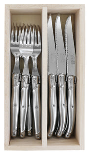 Andre Verdier Laguiole DEBUTANT INOX Cutlery Set 12 Piece in Tray 23629