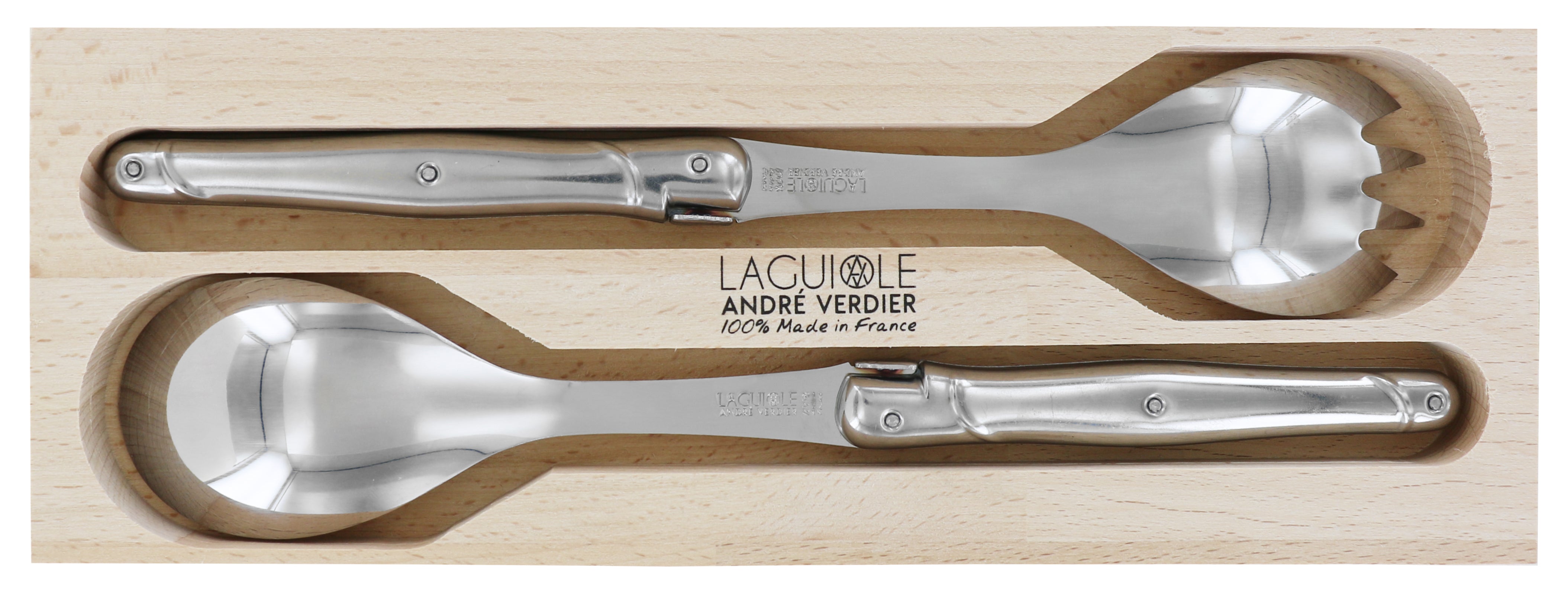 Andre Verdier Laguiole DEBUTANT INOX Salad Set 2 Piece 23633