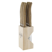 Andre VerdierLaguiole DEBUTANT COUNTRY  Steak Knife Set 6 Piece in Block 23641 - Hospitality Connect