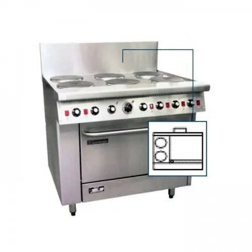 Goldstein 800 SERIES 6 burner cooktop with OVEN RANGES PEC2S24G28 - Hospitality Connect