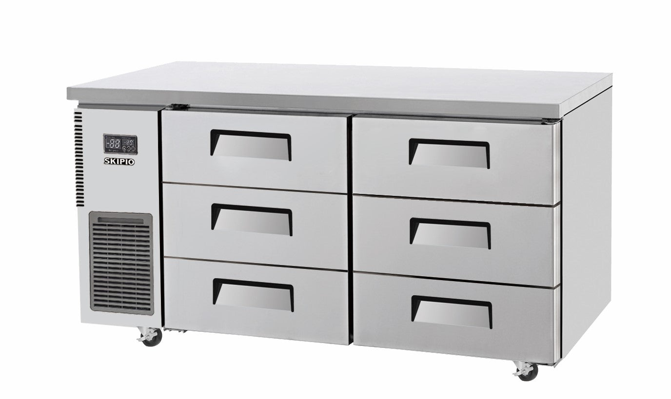 Skipio SUR15-3D-6 - 6 Drawer Under Counter Fridge 1500mm