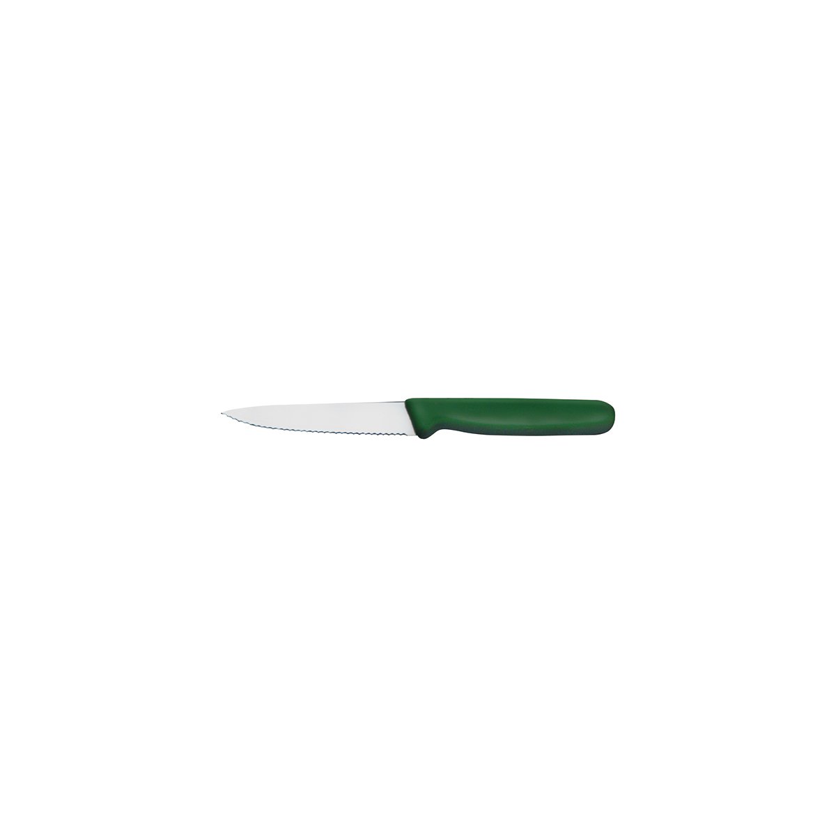 IVO PROFESSIONAL "55000" PARING KNIFE SERRATED 100mm GREEN 25442 - Hospitality Connect