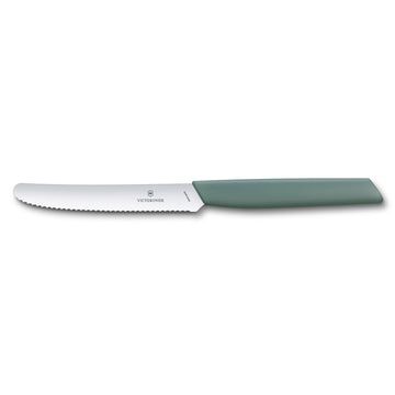 VICTORINOX Tomato and Table Knife, Wavy Edge 11cm - Sage - Hospitality Connect