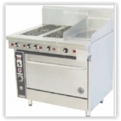 Goldstein 800 SERIES 4 Solid Plate and 305 Griddle Range OVEN RANGES PEC4S12G28 - Hospitality Connect