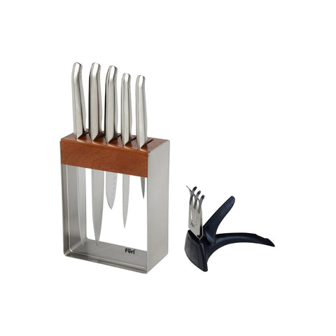 FURI-CLEAR/WOOD/STEEL 7PC BLOCK SET w/SHARP 9/15/13/20x2CM - Hospitality Connect