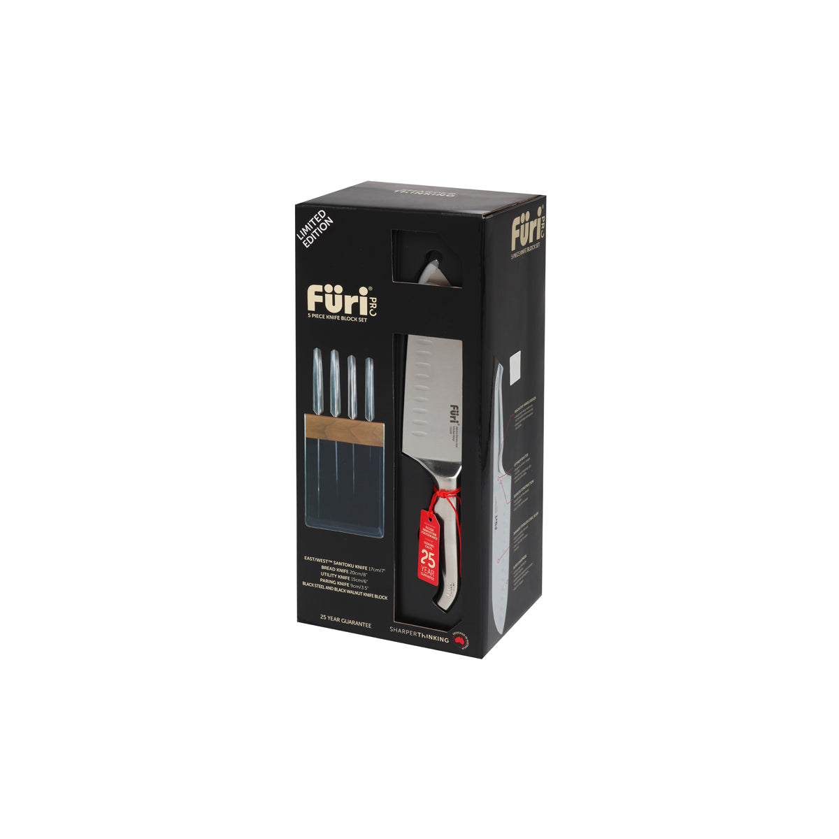 FURI-PRO CLEAR/WOOD/BLACK 5PC BLOCK SET 9/15/17/20CM(41357) - Hospitality Connect
